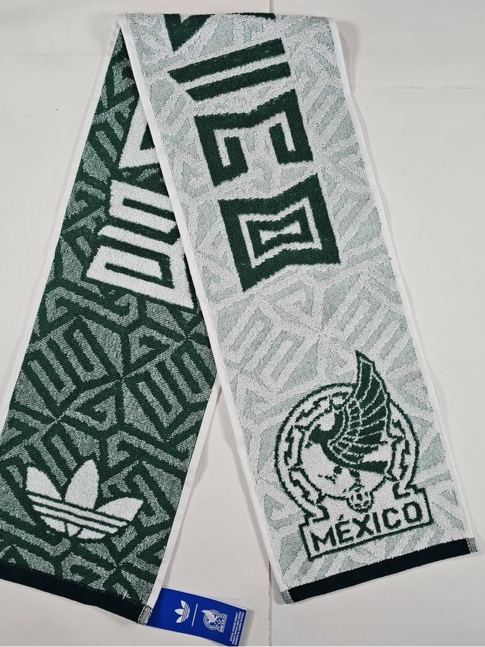 NEW ADIDAS Mexico Fan Scarf - Green & White Reversible